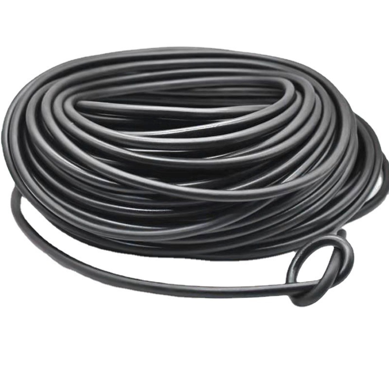 Mechanical FKM black sealing strip O-shaped solid rubber strip oil-resistant fluorine rubber round strip 2-20mm fluorine rubber brown strip