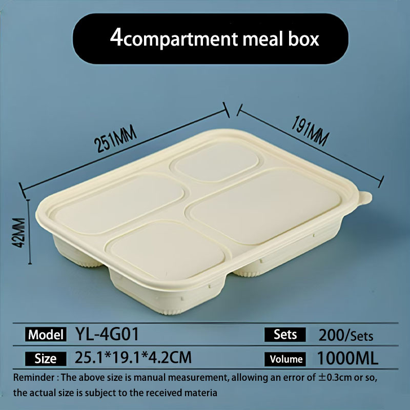 4 compartment meal box (4G01）