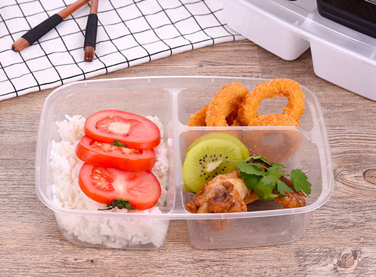 Three-compartment lunch box