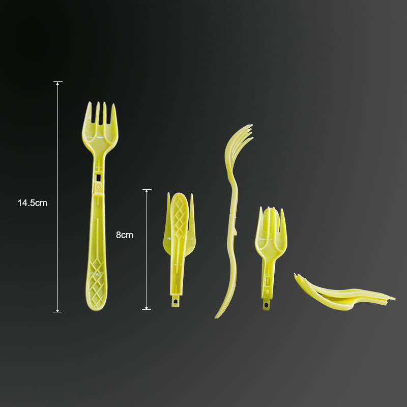 Folding fork spoon