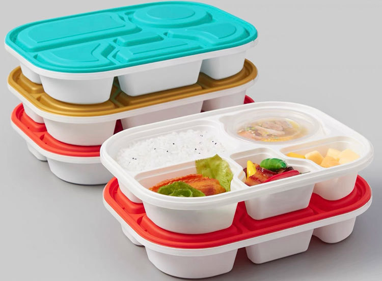 Five-compartment lunch box