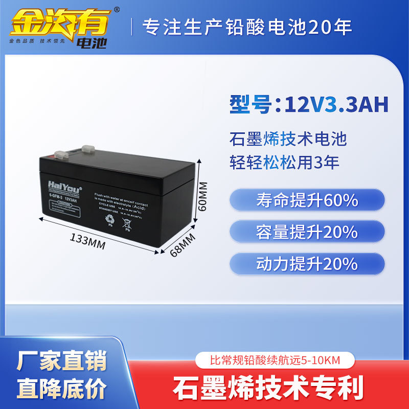 12V3.3AH