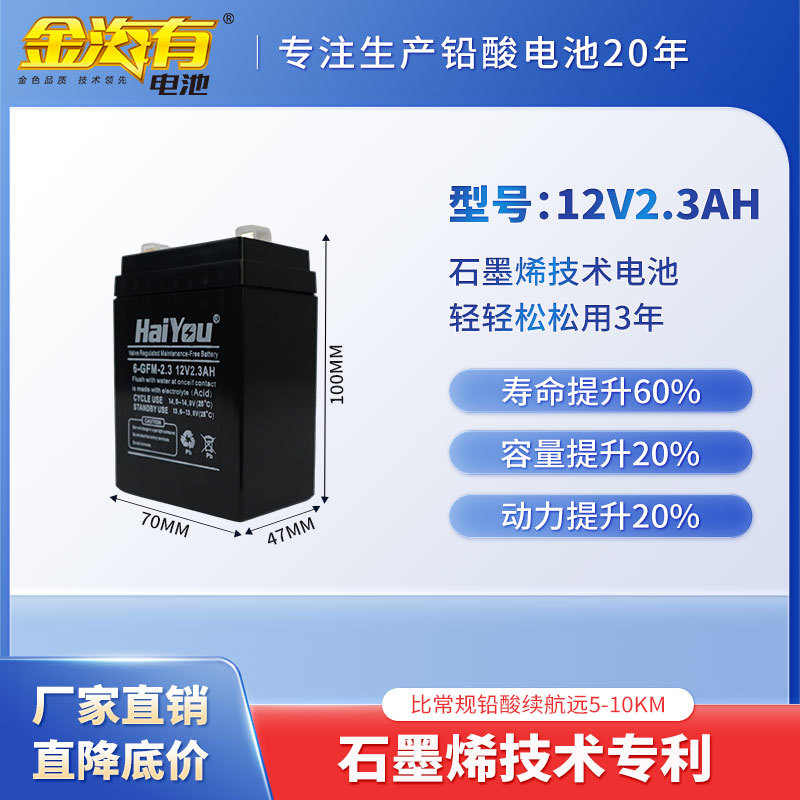 12V2.3AH