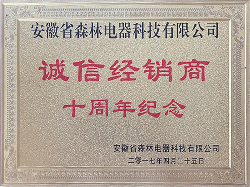 誠信經(jīng)銷商十周年紀(jì)念