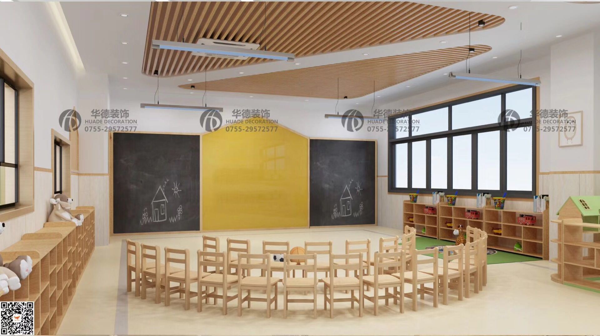 這所現代簡約幼兒園裝修風格太贊,孩子們來了不想回家