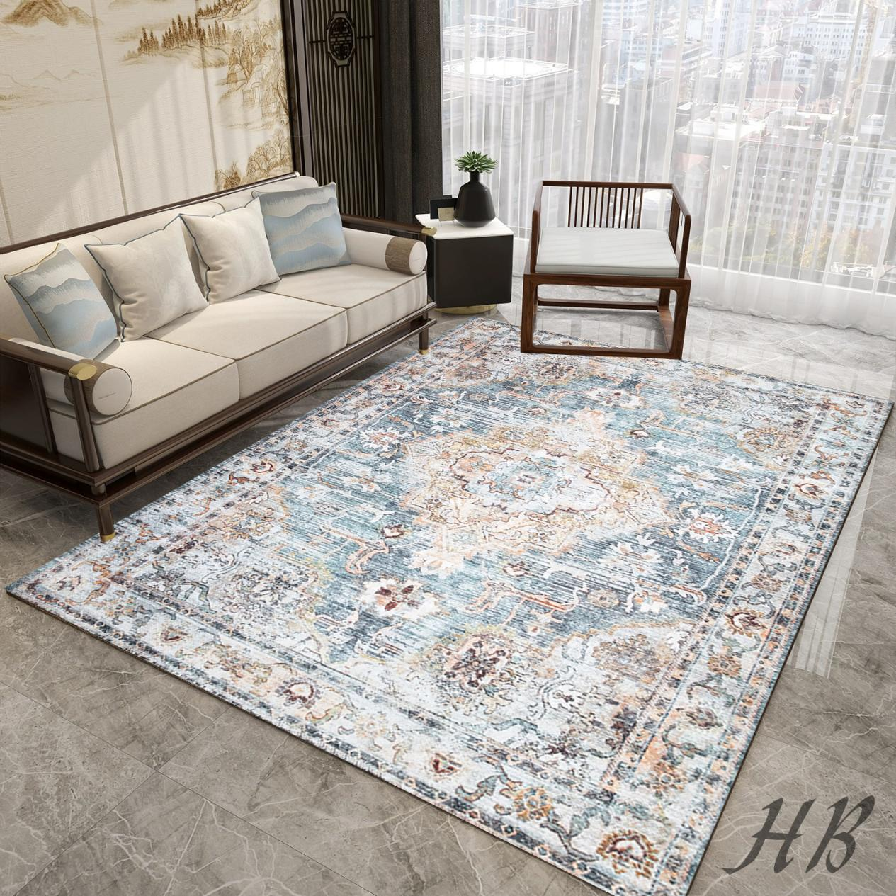 Italian Retro Living Room Thickened Floor Mat High-Grade Carpet Italian Retro Living Room Thickened Floor Mat High-Grade Carpet