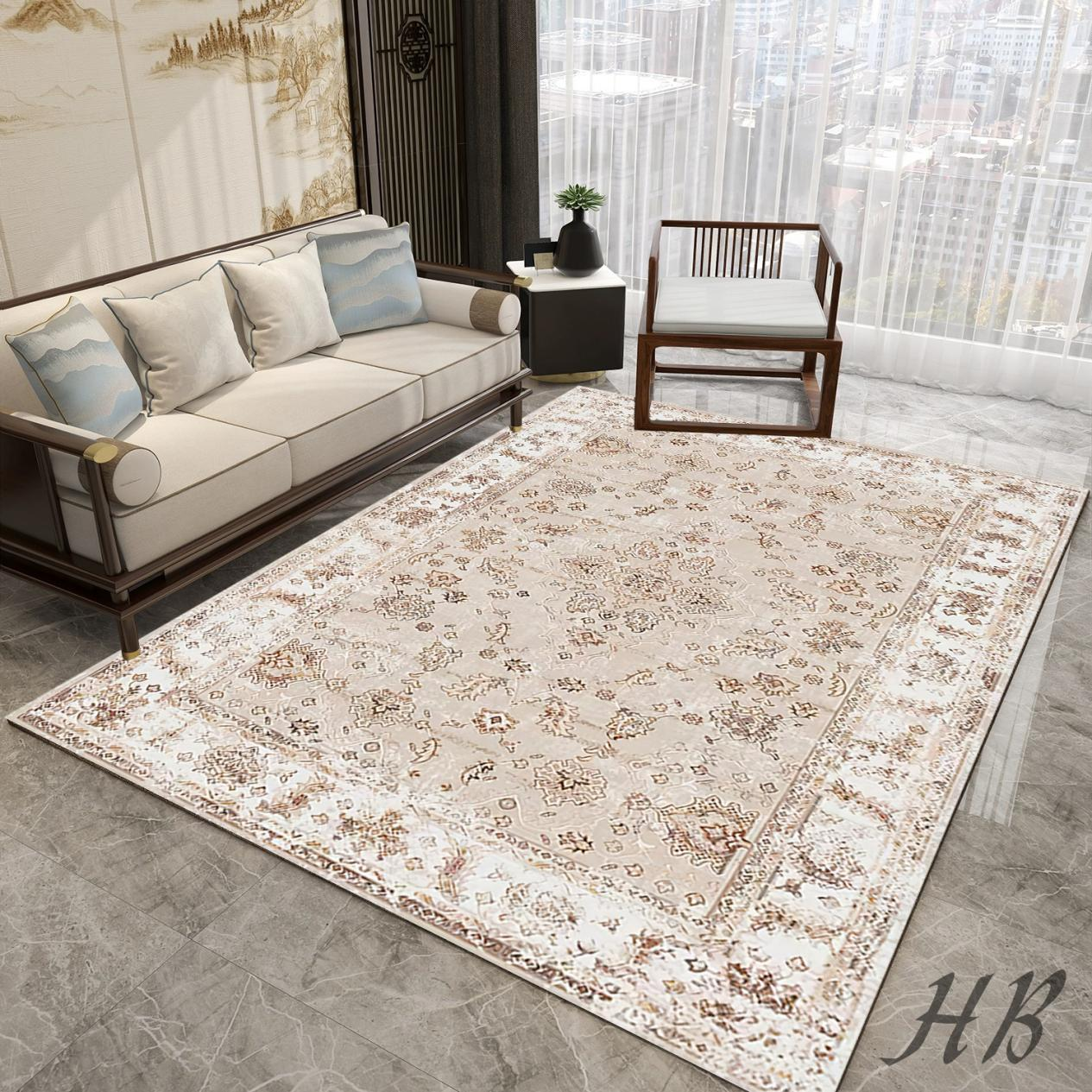 Italian Retro Living Room Thickened Floor Mat High-Grade Carpet Italian Retro Living Room Thickened Floor Mat High-Grade Carpet