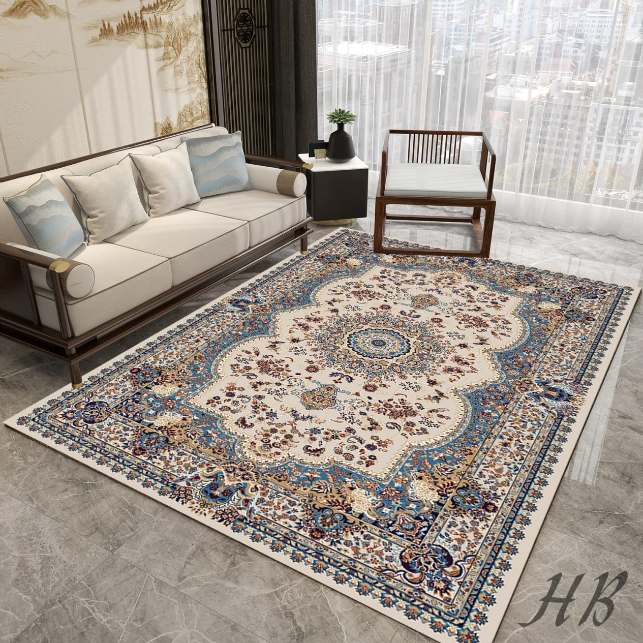 Italian Retro Living Room Thickened Floor Mat High-Grade Carpet Italian Retro Living Room Thickened Floor Mat High-Grade Carpet
