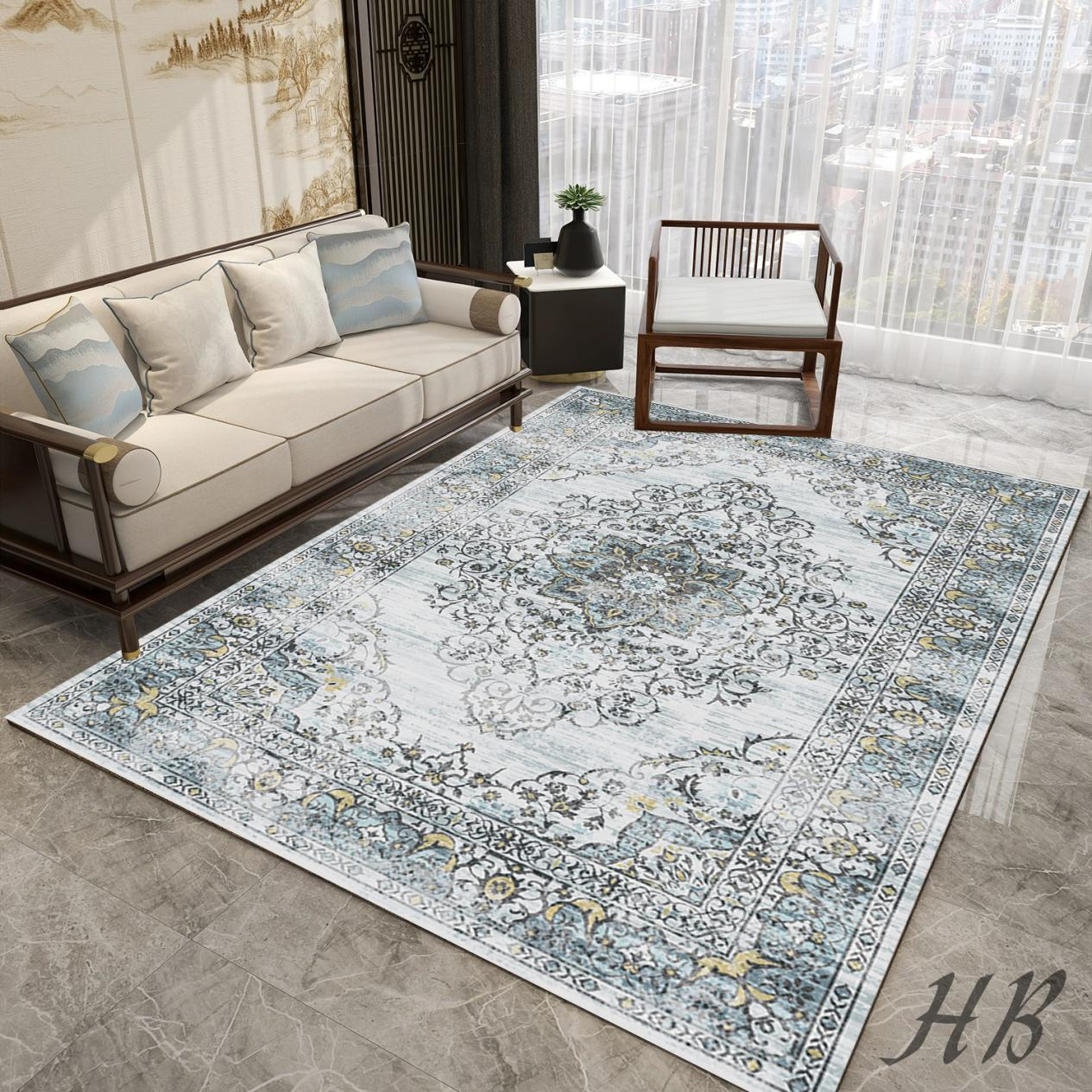 Italian Retro Living Room Thickened Floor Mat High-Grade Carpet Italian Retro Living Room Thickened Floor Mat High-Grade Carpet