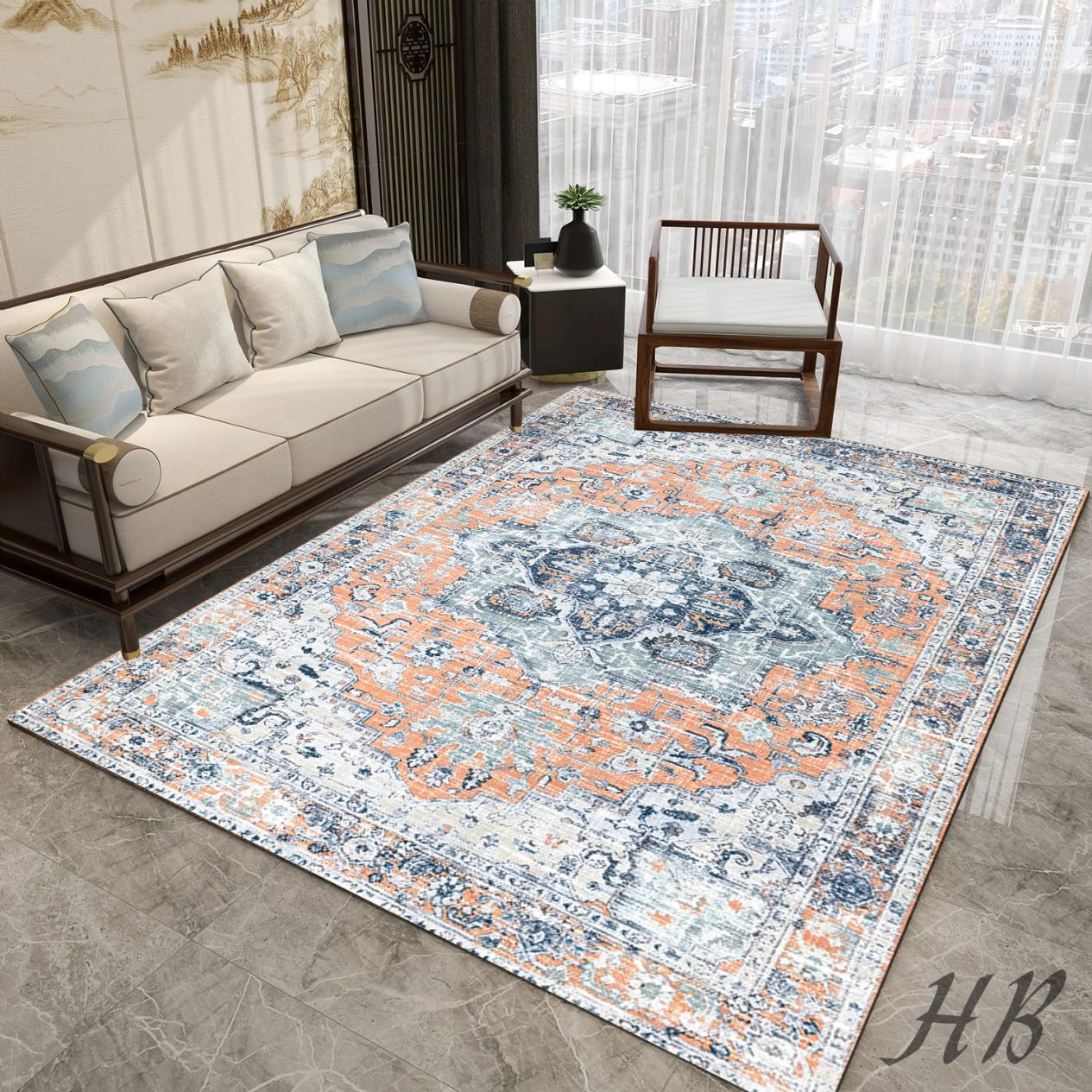Italian Retro Living Room Thickened Floor Mat High-Grade Carpet Italian Retro Living Room Thickened Floor Mat High-Grade Carpet