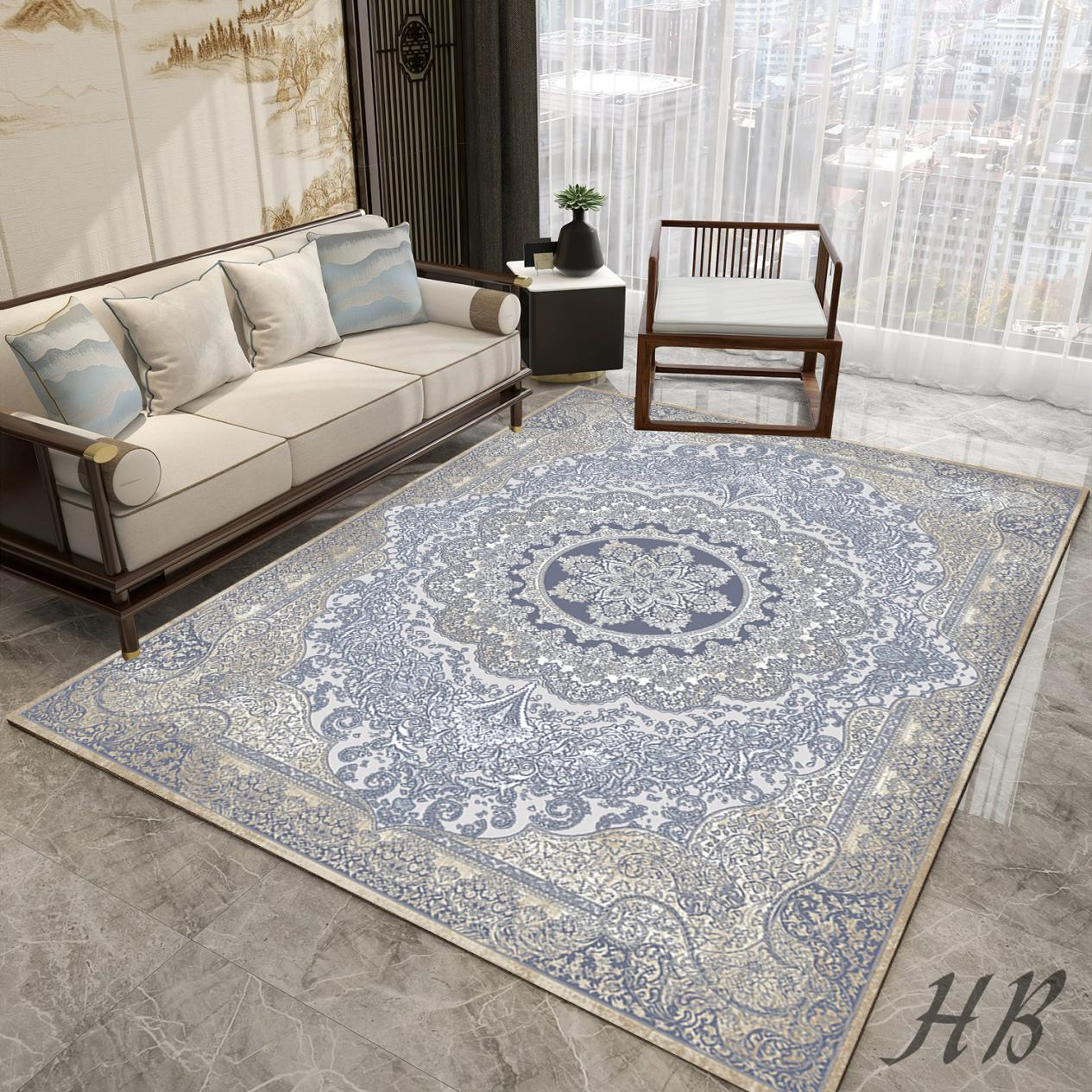 Italian Retro Living Room Thickened Floor Mat High-Grade Carpet Italian Retro Living Room Thickened Floor Mat High-Grade Carpet