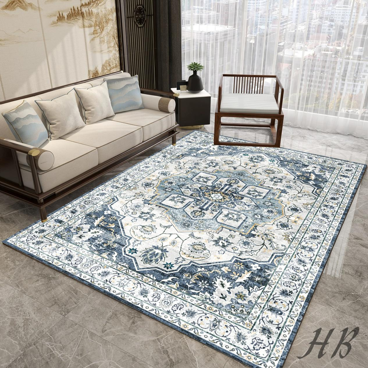 Italian Retro Living Room Thickened Floor Mat High-Grade Carpet Italian Retro Living Room Thickened Floor Mat High-Grade Carpet