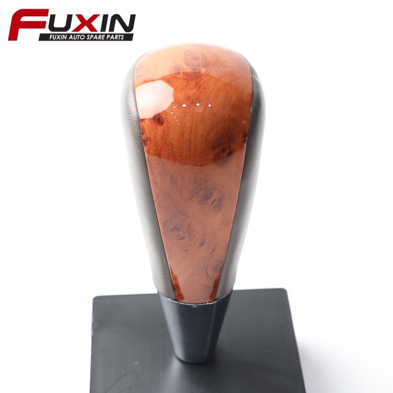 Universal leather light Wood Grain Style Car brown Gear Shift Knob for Toyota Prado for Lexus Hilux Camry Crown RAV4 Fortune
