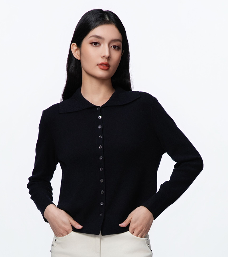 2025 Autumn/Winter New Casual Series Classic Simple Style Polo Collar Knitwear