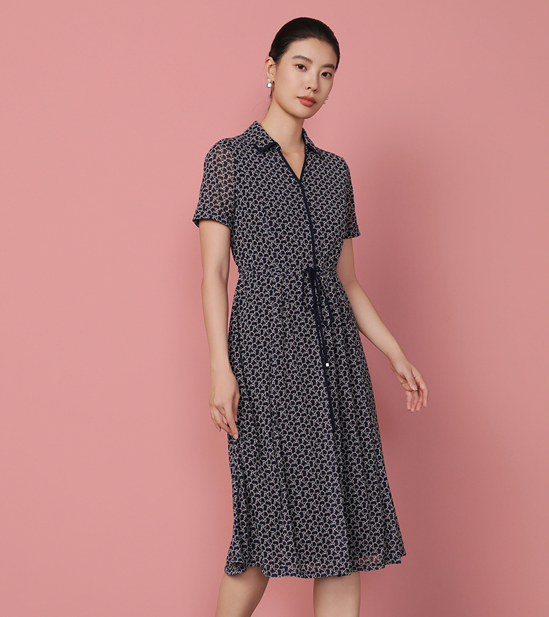 2025 Spring/Summer New Elegant Series Elegant and Fashionable Polo Collar Dress