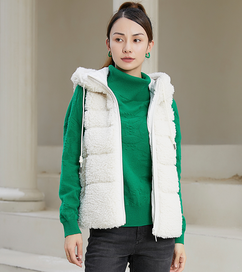 2022 Autumn and Winter New Distinctive Series Fashion Short Hooded Vest for Women