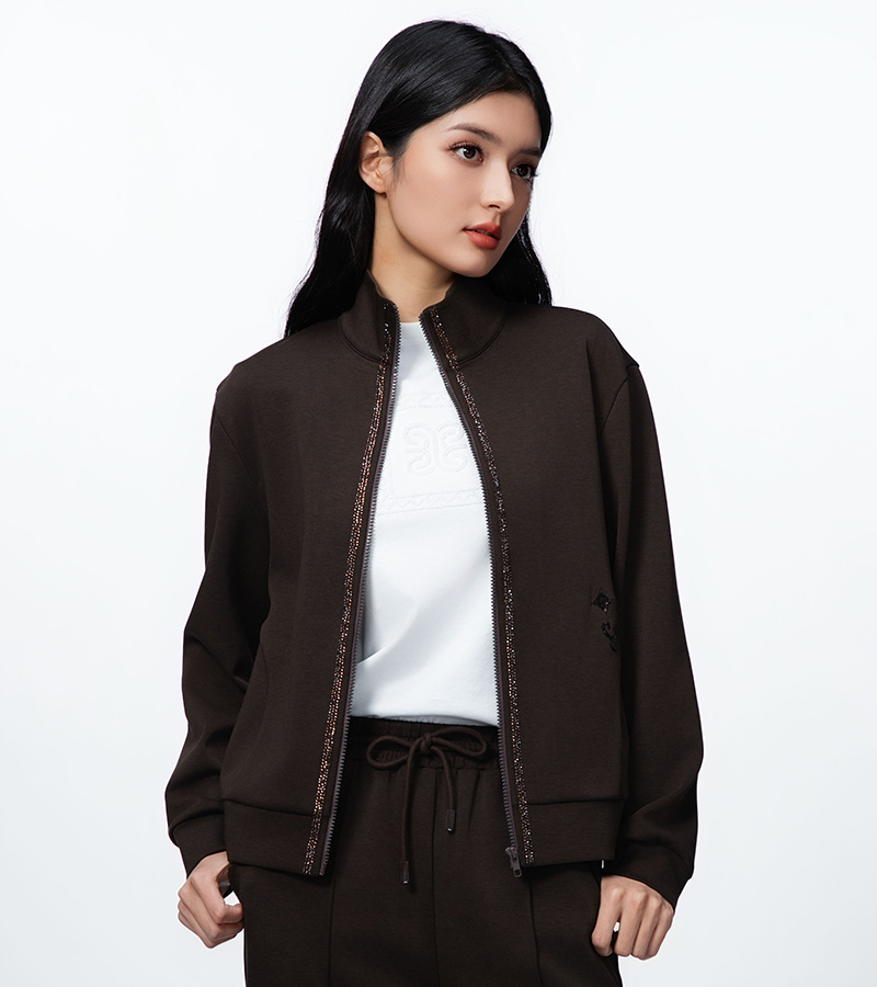 2025 Autumn and Winter New Casual Series Casual Sports Style Stand Collar Zipper Jacket