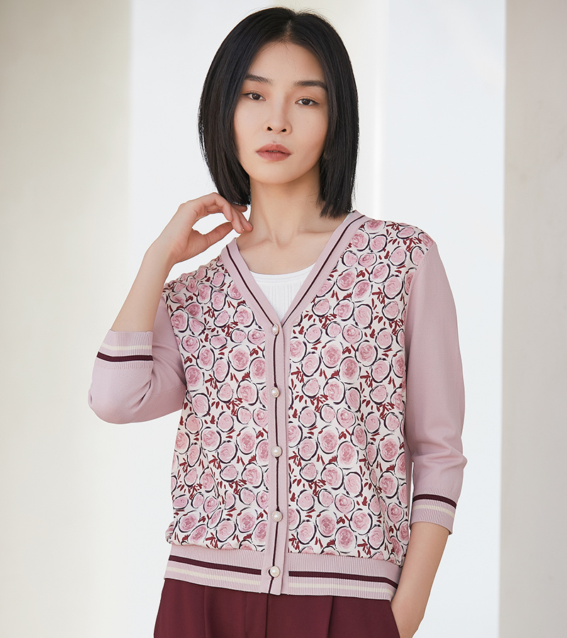 Autumn 2022 New Elegant Series Women's Fashion Casual V-Neck Knitted Sweater for Women