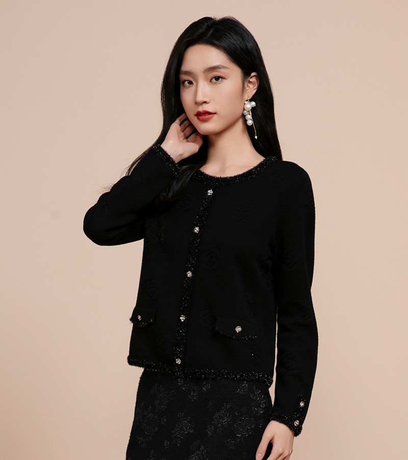 2025 Autumn/Winter New Elegant Series High-End Little Chanel Style Heavy Jacquard Knit Sweater