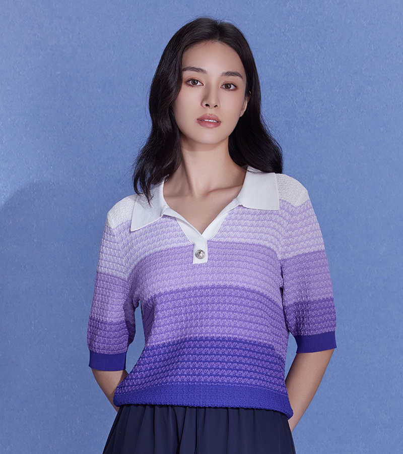 2025 Spring/Summer New Arrivals Casual Series Classic Temperament Gradient Knitwear
