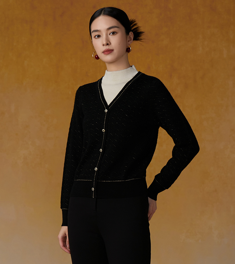 2024 Autumn/Winter New Elegant Series French-style Tweed Knitted Two-Piece Sweater