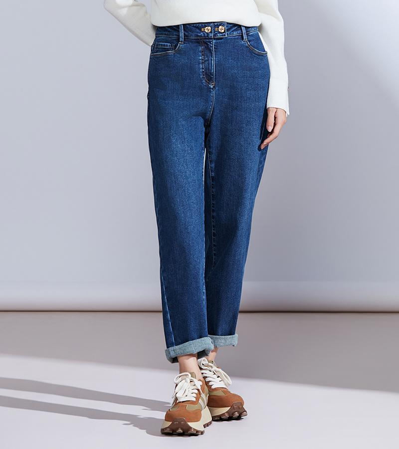 2024 Autumn/Winter New Casual Collection Fashionable and Versatile High Waist Straight leg Jeans