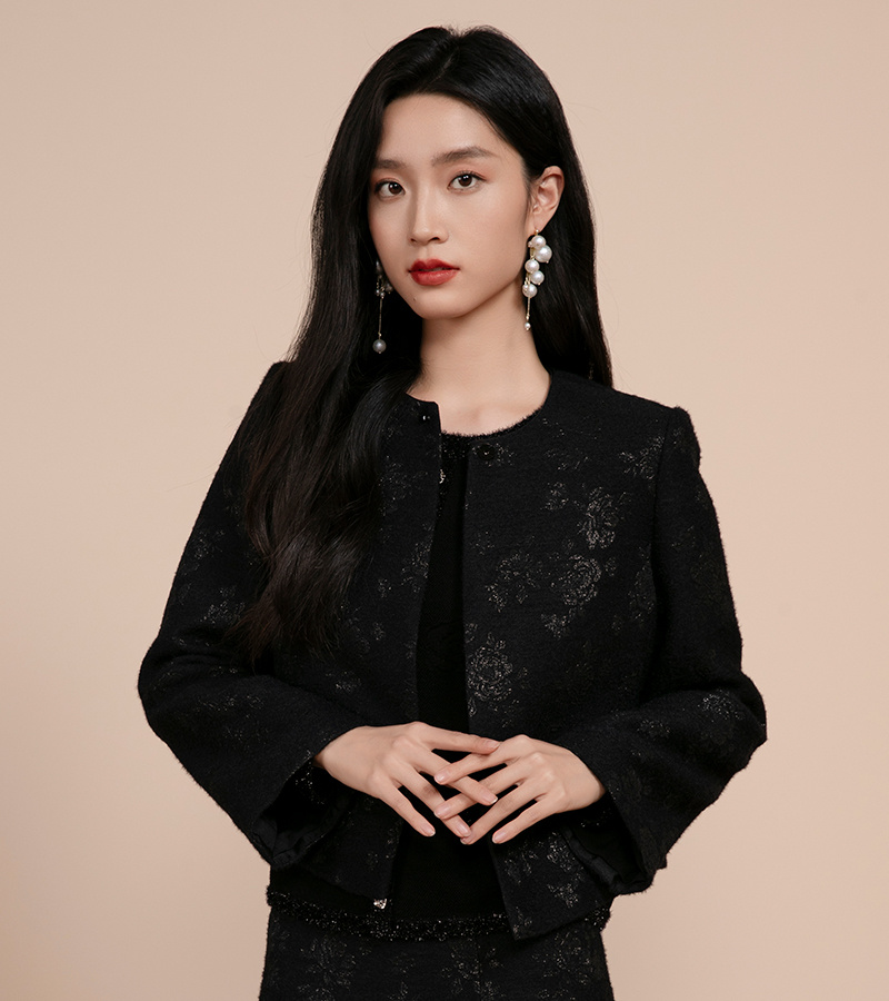 2025 Autumn and Winter New Elegant Series Classic Chinese Style New Chinese Peony Jacquard Coat