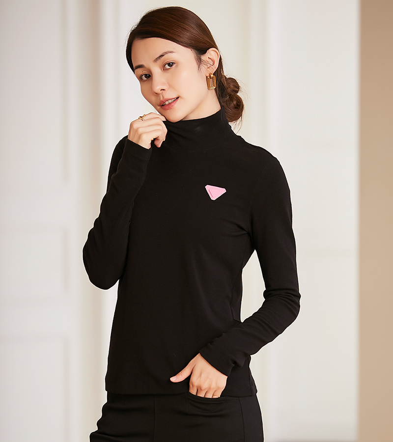 2022 Autumn and Winter New Distinctive Series Long-sleeved Half-high Collar Underwear Women's Sweater
