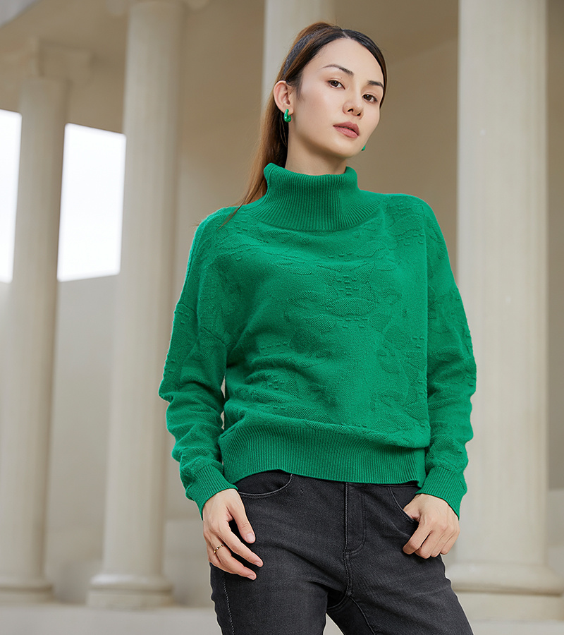 2022 Autumn and Winter New Distinctive Series Pullover Half Turtleneck Wool Top