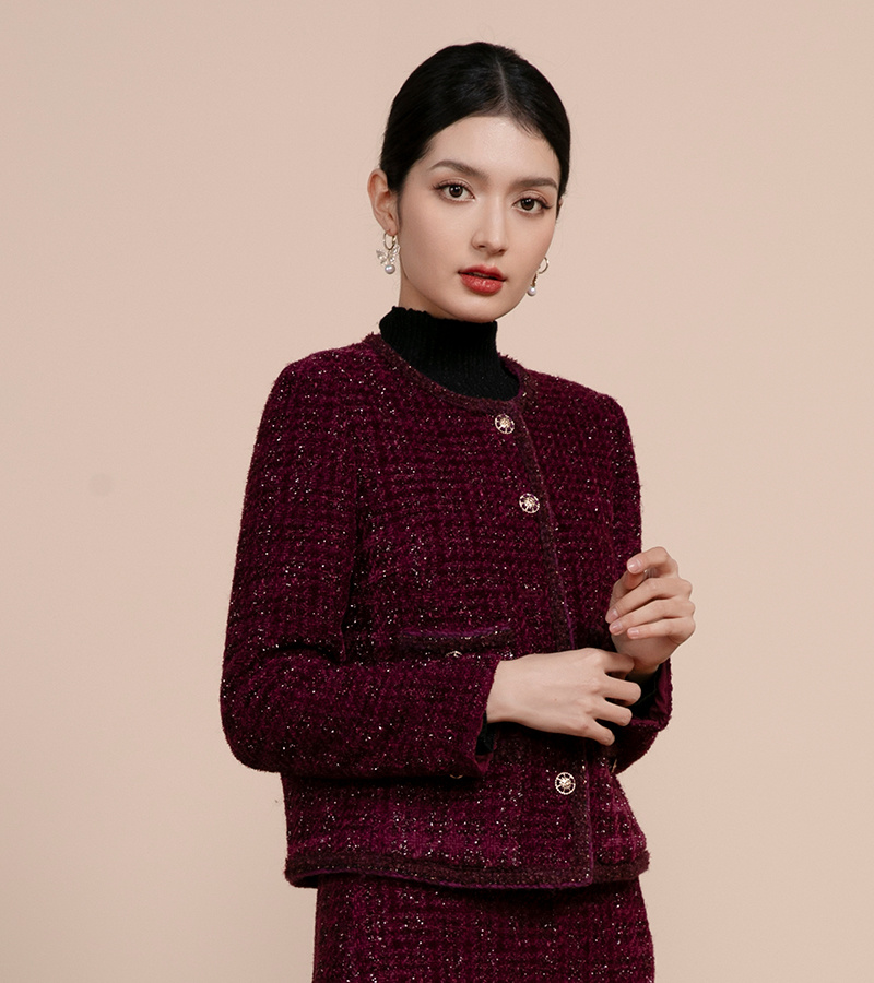 2025 Autumn/Winter New Elegant Series High-End Little Chanel Style Tweed Wool Short Jacket