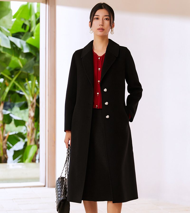 2023 Autumn and Winter New Elegant Series British Style Exquisite Long Coat
