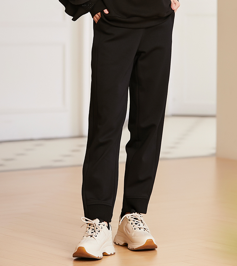 2022 Autumn and Winter New Personality Series Slim-fit Slimming Trousers Black Casual Pants