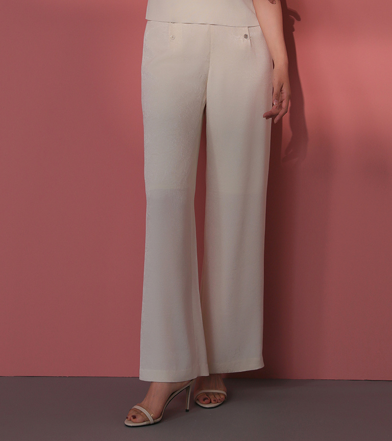 2025 Spring/Summer New Elegant Series, Trendy Old Money Style Commuter Jacquard Suit Wide-Leg Pants
