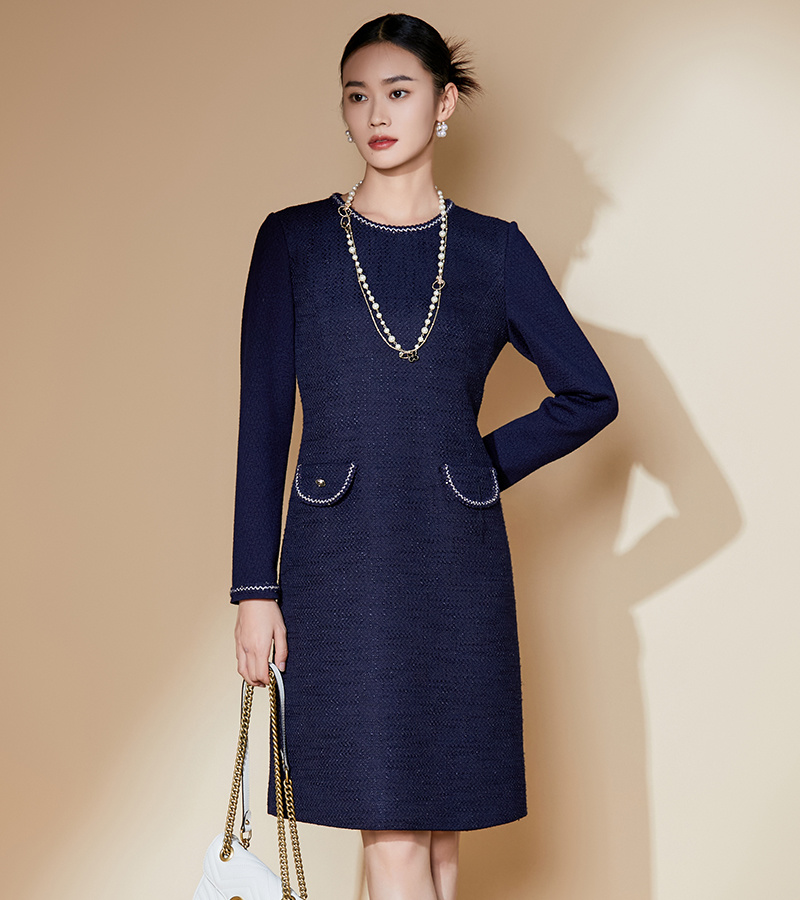 2024 Autumn/Winter New Elegant Collection Classic Fashionable Small Fragrant Waist Dress