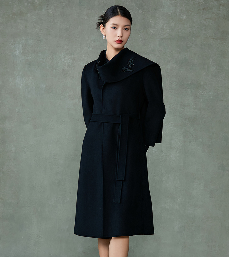 2024 Autumn/Winter New Elegant Series Old Money Style Premium Embroidered Wool Coat