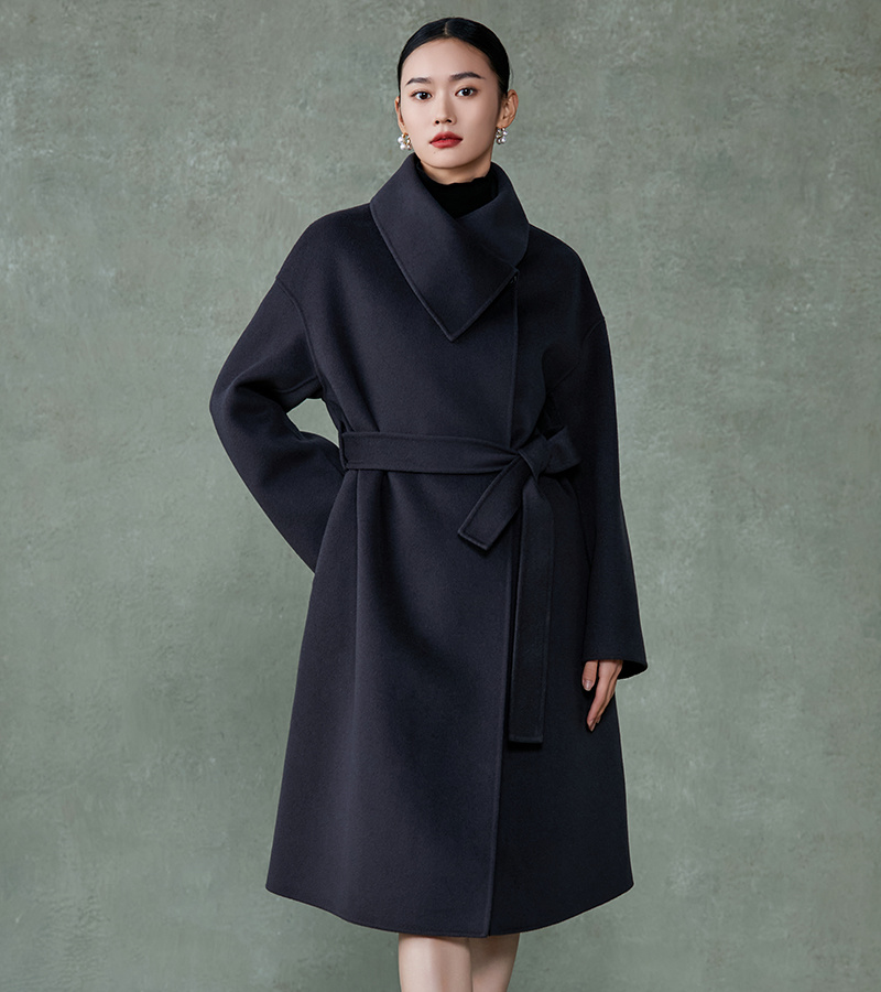 2024 Autumn/Winter New Elegant Collection Fashion Style Irregular Collar Coat