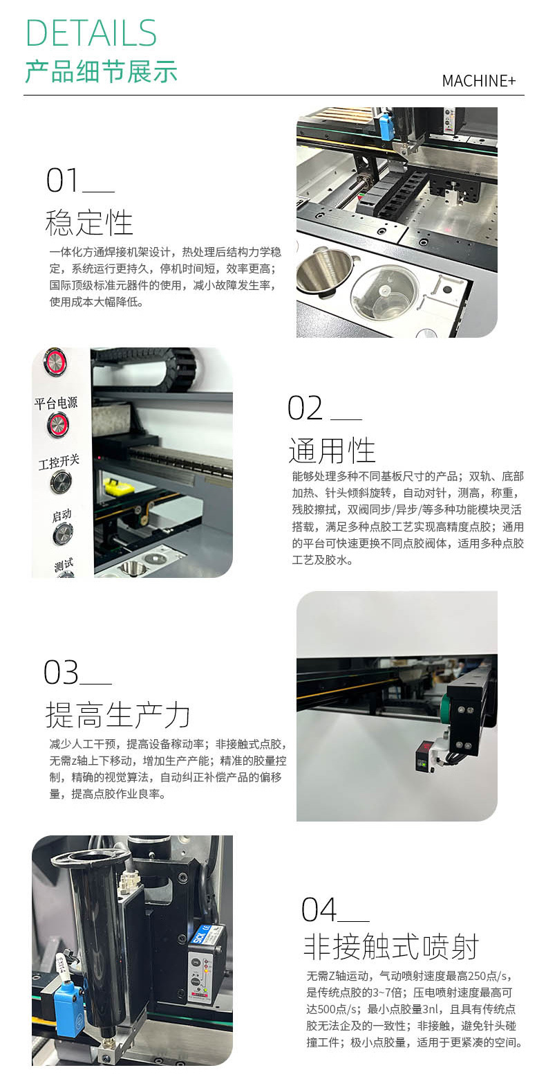 全自動(dòng)高速在線式點(diǎn)膠機(jī)GR-Au350詳情2