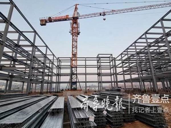 Steel concrete assembly school construction site