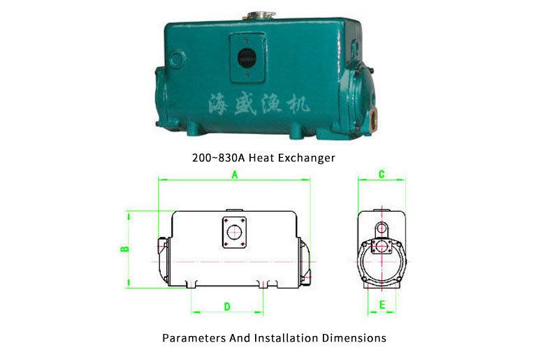 200 ~ 830A heat exchanger