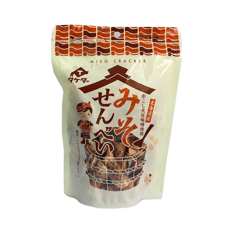 塔は北海道の味噌味のサクサクしたビスケットに達することができます。