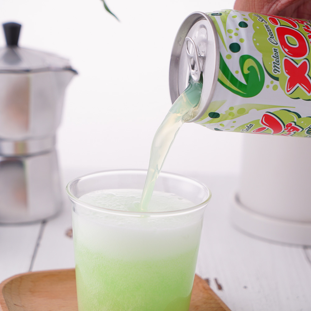 藤美嘉哈密瓜奶油碳酸饮料