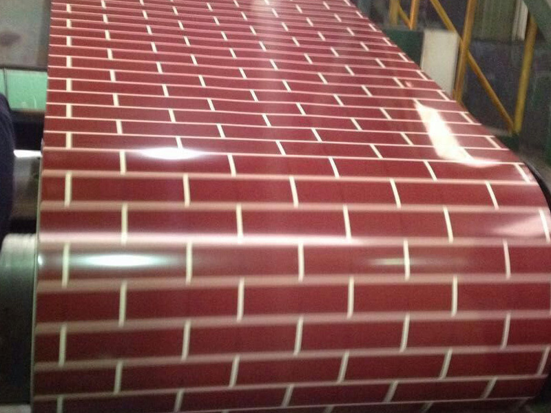 Patterned color-coated steel sheet(Red brick )