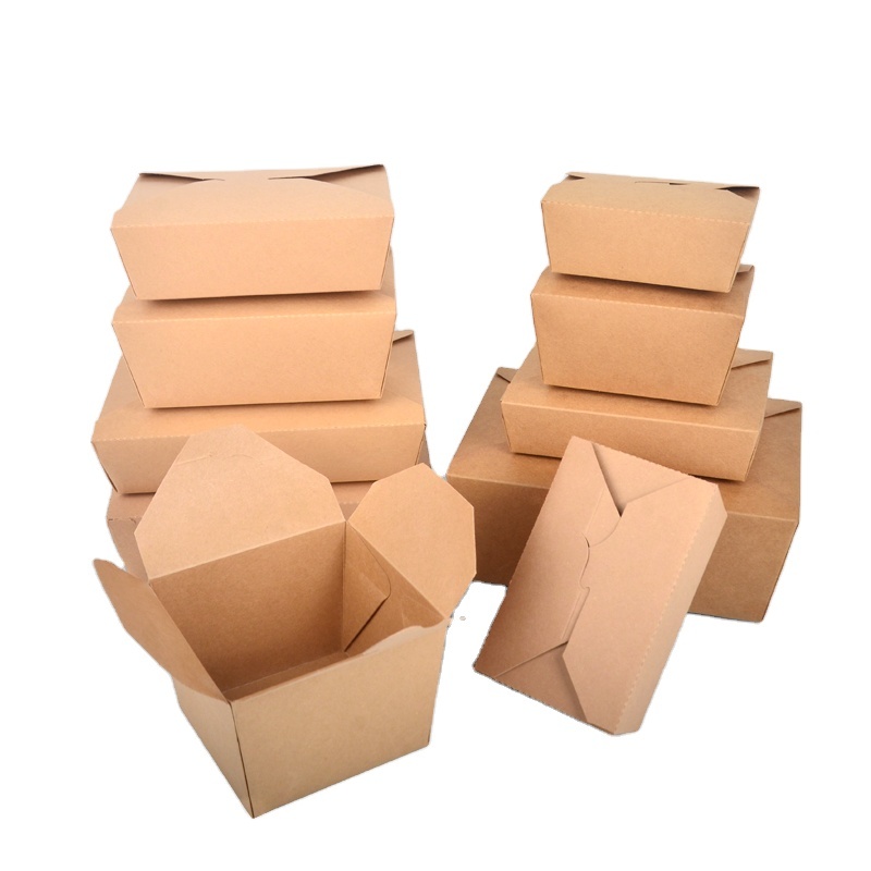 Disposable Fast Food Box Takeout Packaging 750ml Food Grade Lunch Box Pasta Box