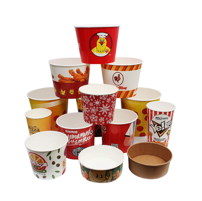 Factory Directly 32oz 64oz 85oz Custom Logo Paper Fried Chicken Bucket