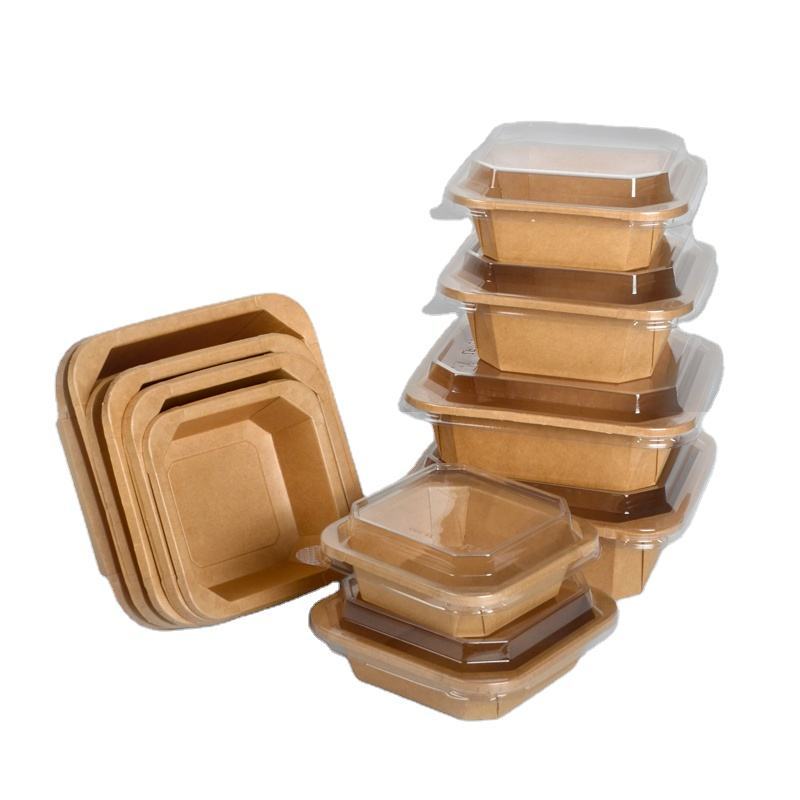 Restaurant Food Packaging Kraft Paper Rectangle Octagonal Bowl