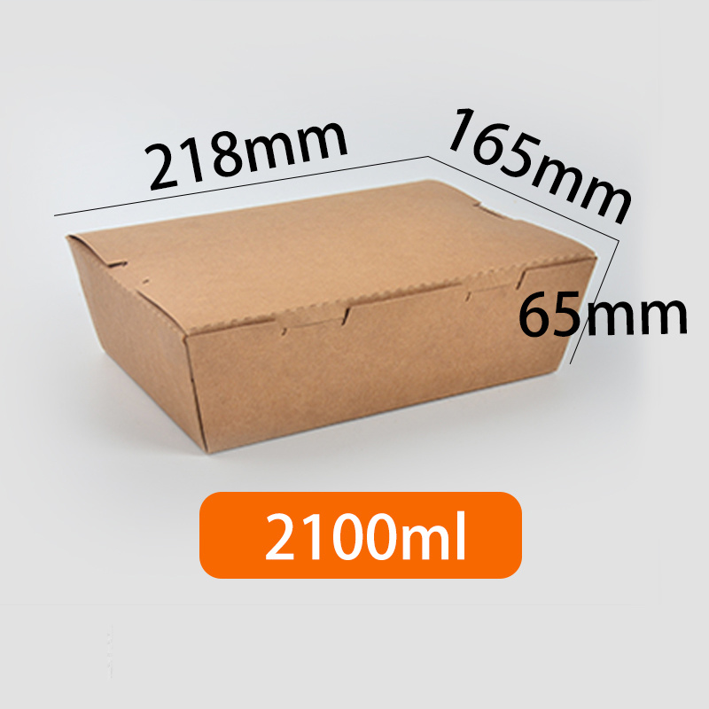2100ml Custom Disposable Takeaway Packaging Fast Food Paper Box