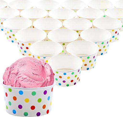 Eco Friendly Custom Printed Take Away Paper Ice Cream Cup