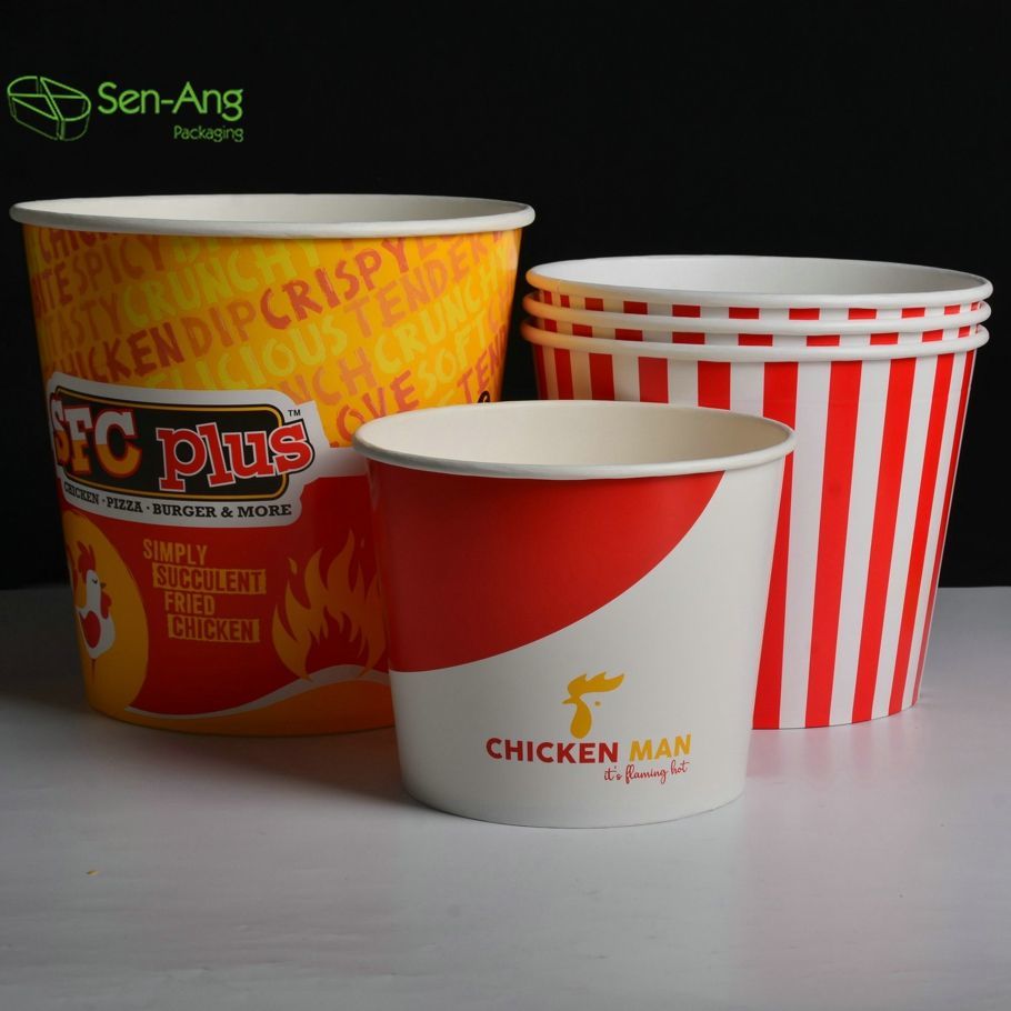 Kraft Reusable 120oz 130oz Fried Chicken Bucket Popcorn Cup