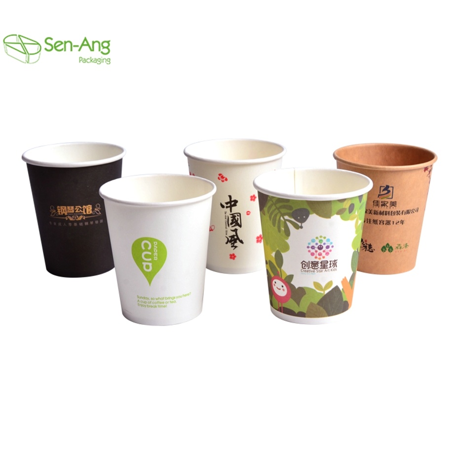 Takeaway Single Wall Double Wall 8 12oz 24oz To Go Paper Coffee Cup