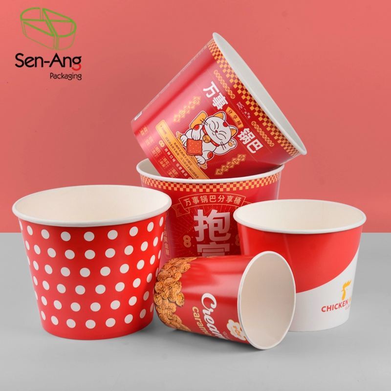 New Product Customized Multi Size Paper Fried Chicken Bucket